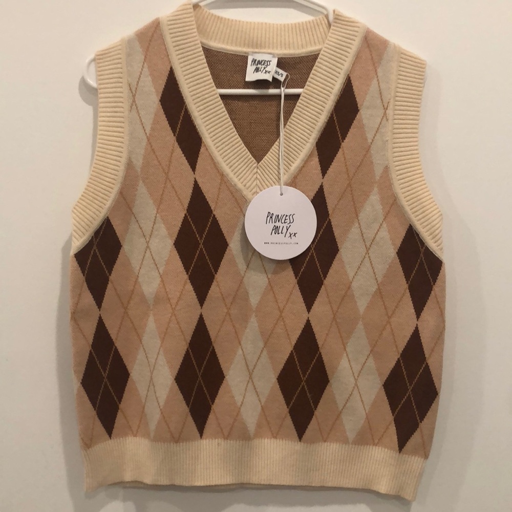 Princess Polly NWT Poppy Vest Top in Brown 🤎